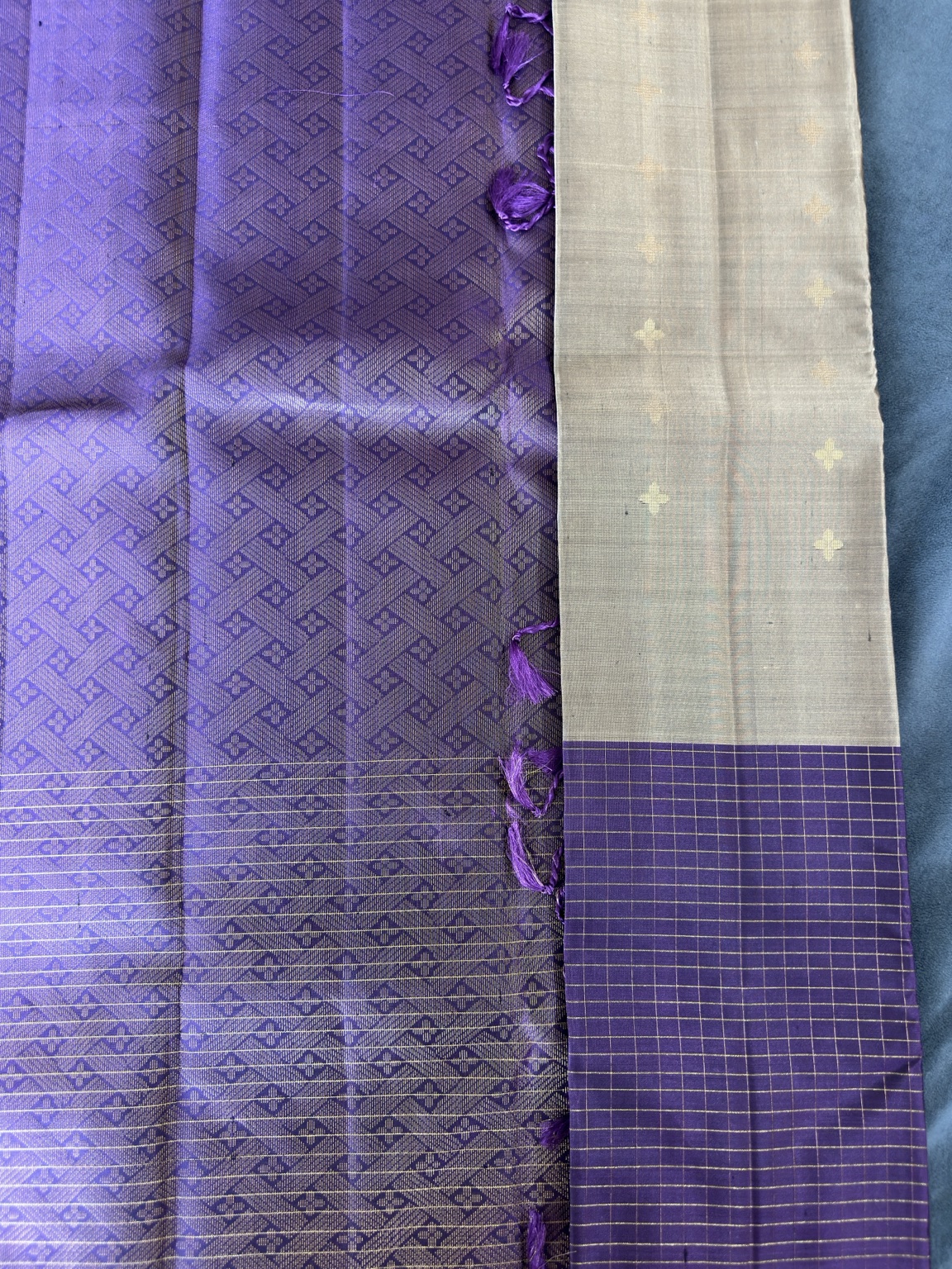 The Quiet Scholar — Taupe and Royal Violet — view 2
